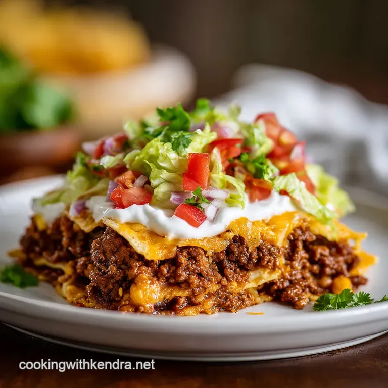 Walking Taco Casserole: Creamy and Crunchy