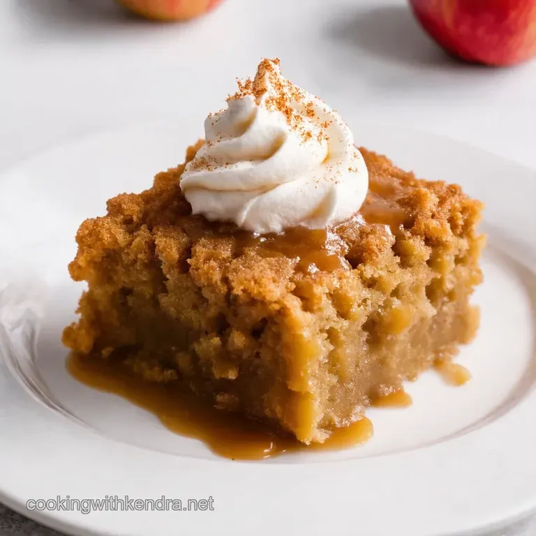 Warm Caramel Apple Dream Cake with Crumble Crust