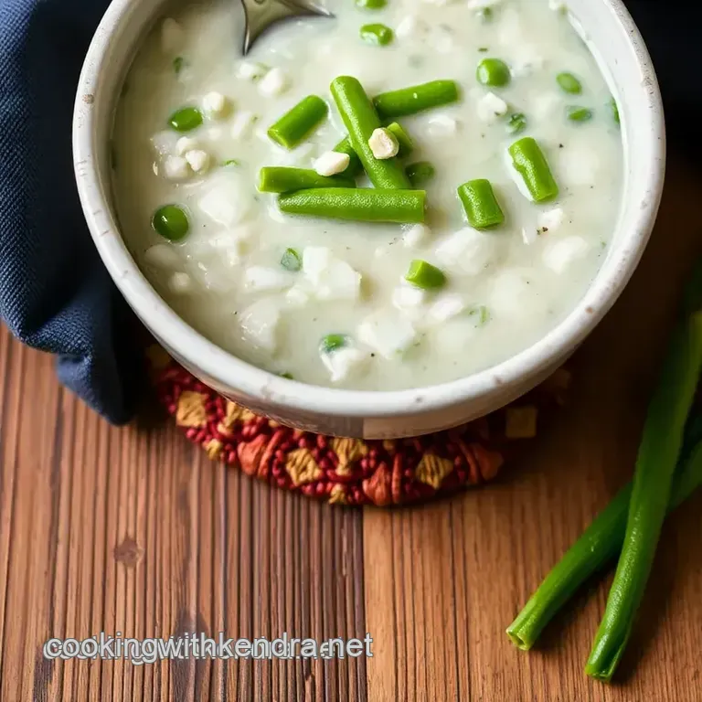 Green Bean Sweet Gruel presentation
