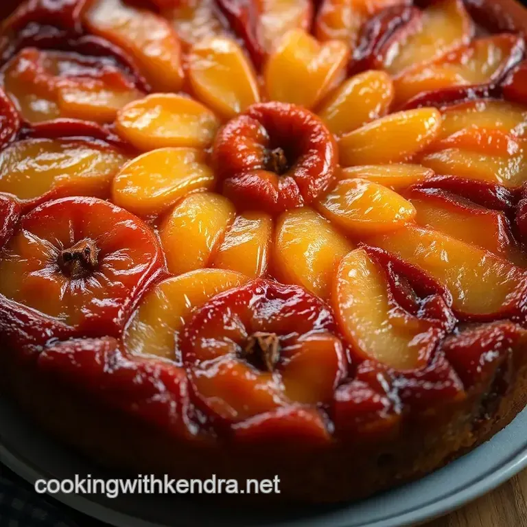 Washington Apple Upside-Down Cake presentation