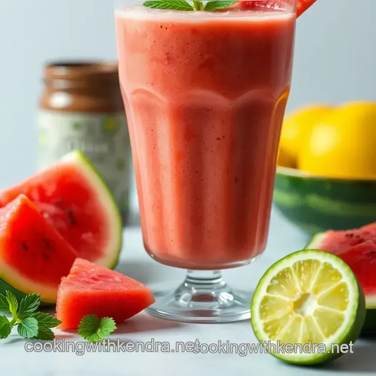 Watermelon Splash: the Ultimate Summer Smoothie presentation