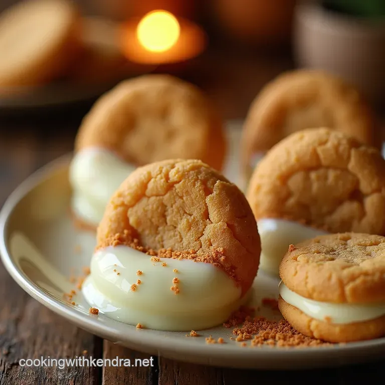 Ginger Zingers Dipped in Cloud White Chocolate Ginger Cookies presentation