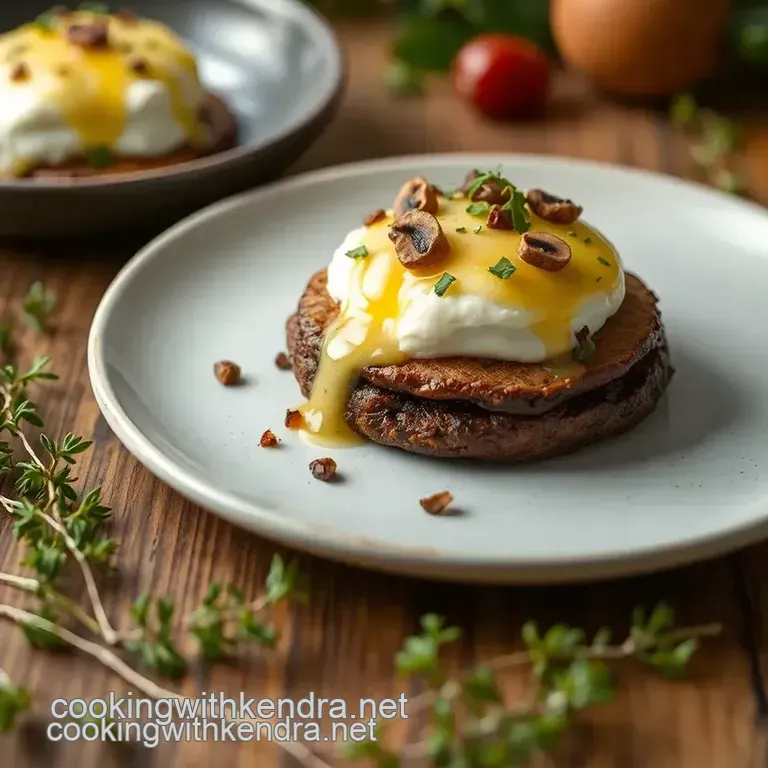 Poached Eggs Woodland Mushroom Brunch Delight presentation