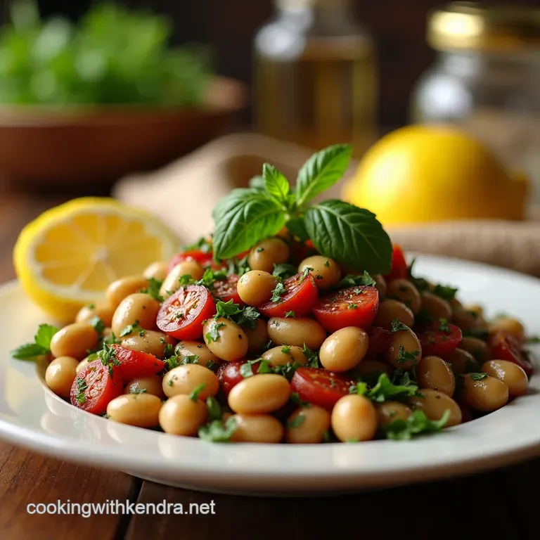 Bright Herbaceous the Ultimate Zaatar Bean Salad with Lemon Mint presentation