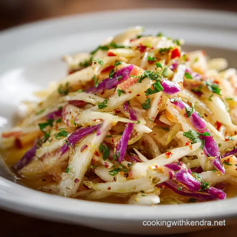 The Zesty Crunch Classic Apple Slaw with Cider Vinaigrette presentation