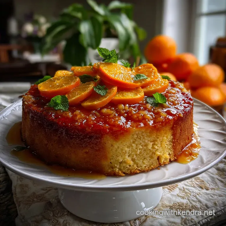 Bright and Zesty Blood Orange Cake Recipe presentation