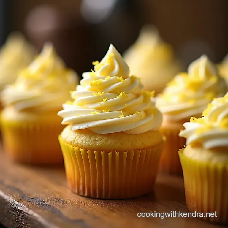The Ultimate Zesty Lemon Drizzle Cupcakes presentation