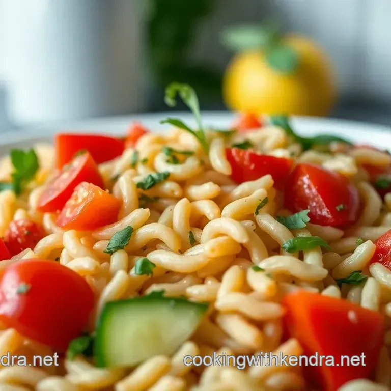 Zesty Lemon Herb Whole Wheat Orzo Salad