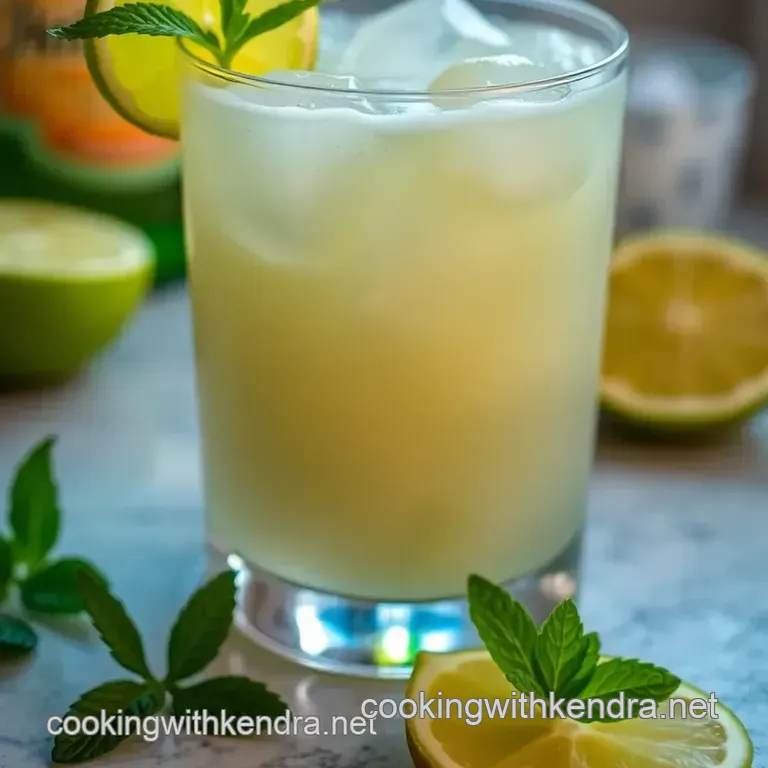 Zesty Midori Melon Fizz: a Refreshing Cocktail Delight presentation