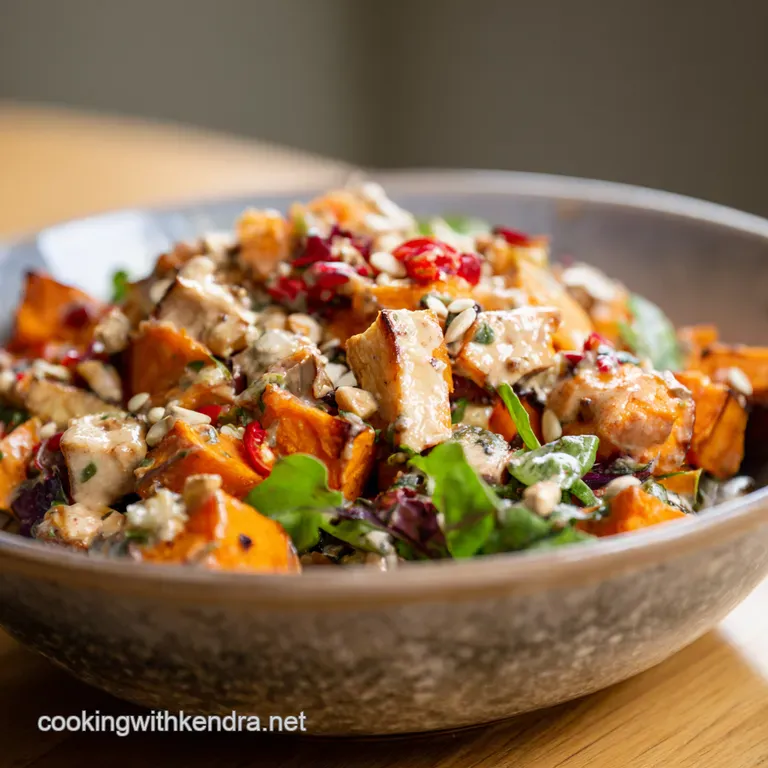 Zesty Roasted Sweet Potato Black Bean Fiesta Salad